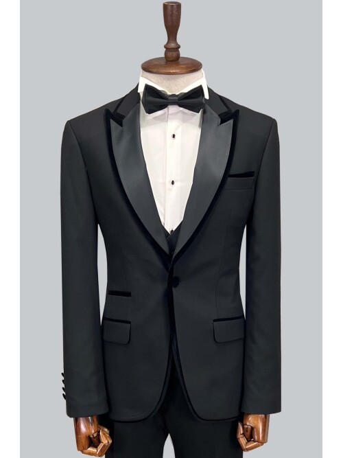 SUIT SARTORIA BLACK TUXEDO 5659