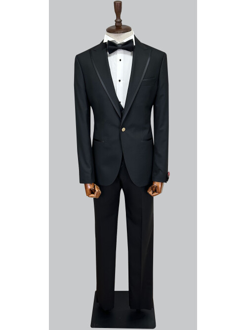 SUIT SARTORIA SİYAH SİVRİ YAKA DAMATLIK 5692