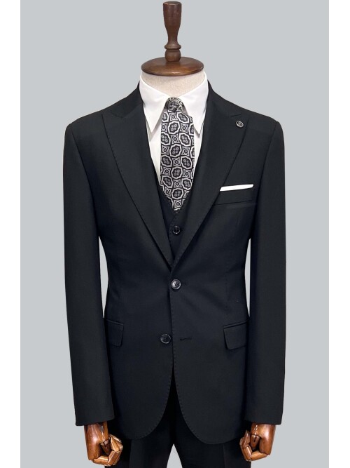 SUIT SARTORIA SİYAH YELEKLİ TAKIM ELBİSE 2956