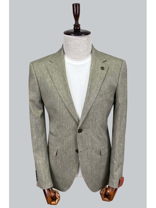 SUIT SARTORIA LINEN GREEN JACKET 4372