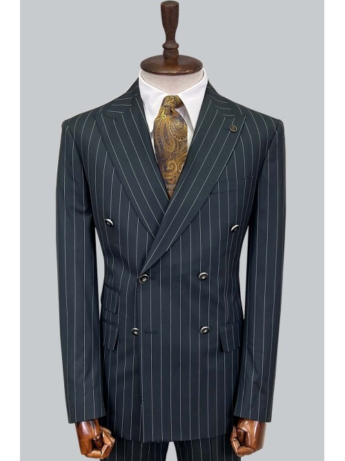 SUIT SARTORIA YEŞİL ÇİZGİLİ KRUVAZE TAKIM 2884