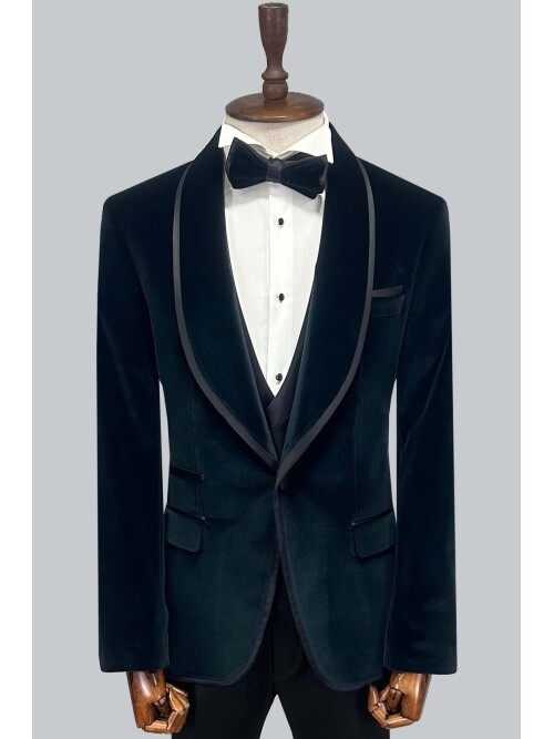 SUIT SARTORIA GREEN VELVET TUXEDO 5662