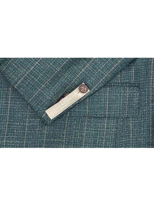 SUIT SARTORIA YEŞİL SİVRİ YAKA ÇİZGİLİ KRUVAZE CEKET 4590