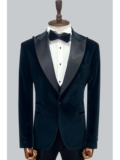 SUIT SARTORIA GREEN VELVET TUXEDO 5661