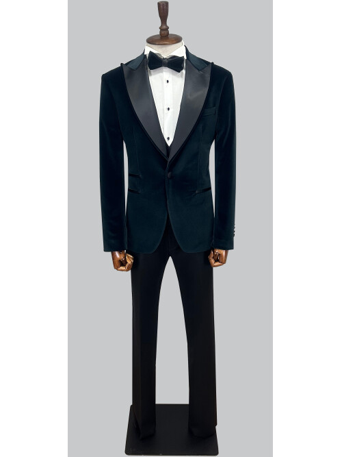 SUIT SARTORIA GREEN VELVET TUXEDO 5661