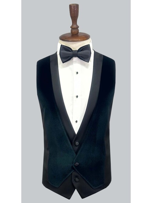 SUIT SARTORIA YEŞİL SİVRİ YAKA KADİFE DAMATLIK 5663