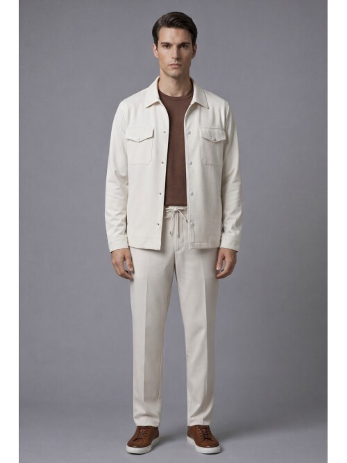 Bej Safari Cepli Spor Erkek Takım – Comfort Fit Performans Model