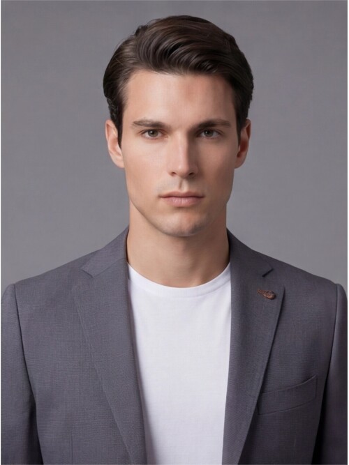 Gri Mono Yaka Performans Takım Elbise