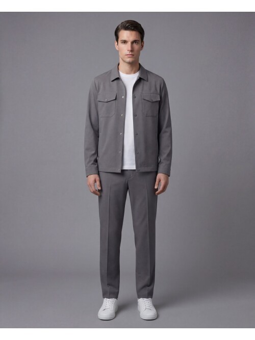 Grey Men’s Sport Performance Set with Safari Pockets