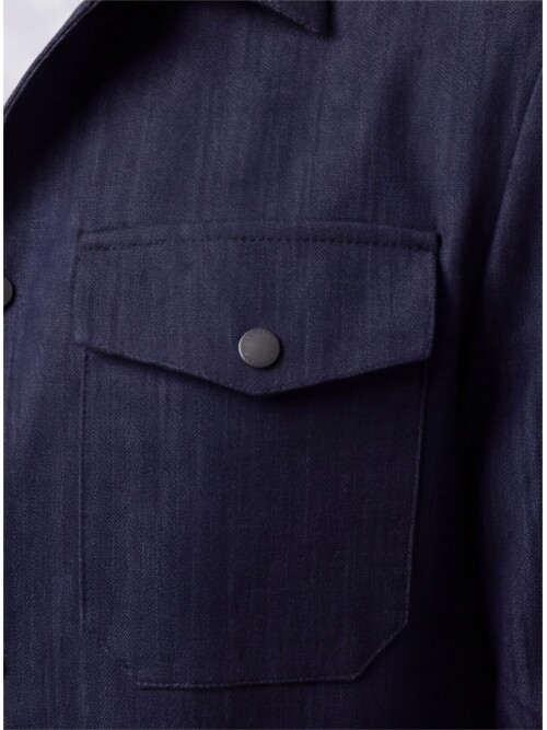 Lacivert İki Cep Çıt Çıt Kapaklı Performans Takım Elbise