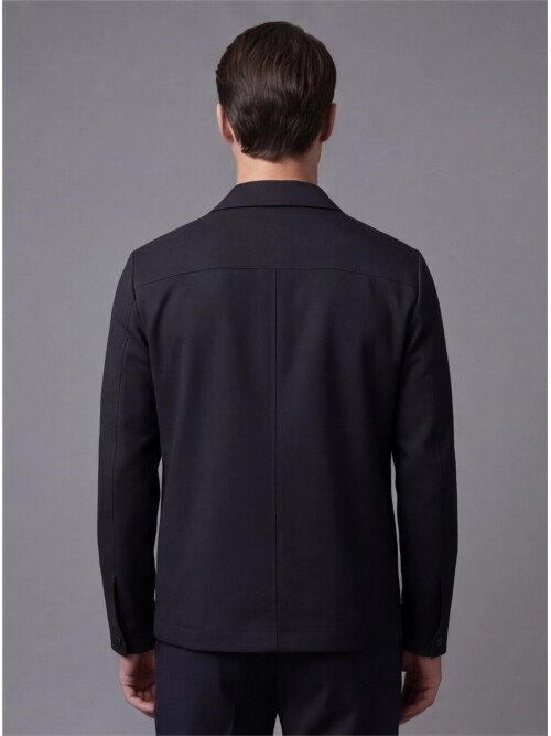 Siyah İki Cep Çıt Çıt Kapaklı Performans Takım Elbise