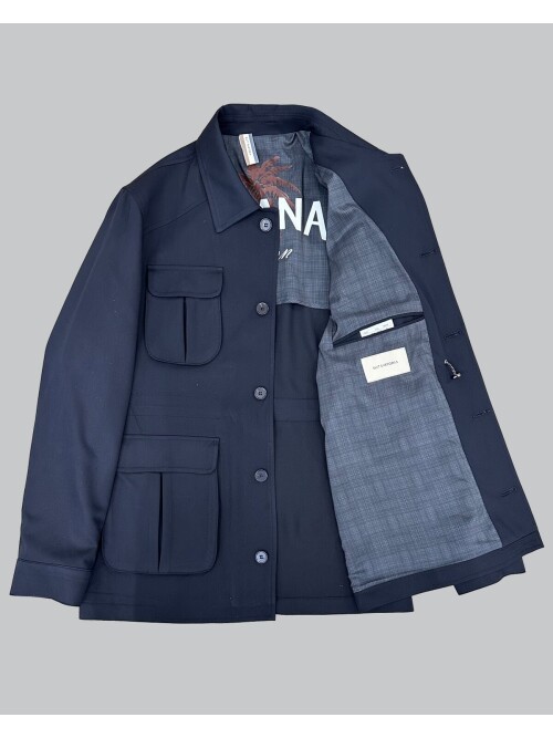 Siyah Safari Model Dört Cepli Takım Elbise