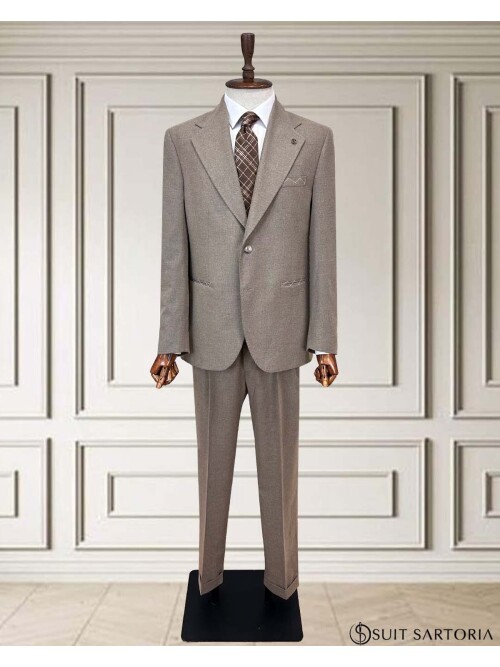 SUIT SARTORIA AÇIK KAHVERENGİ YÜNLÜ TAKIM 252155
