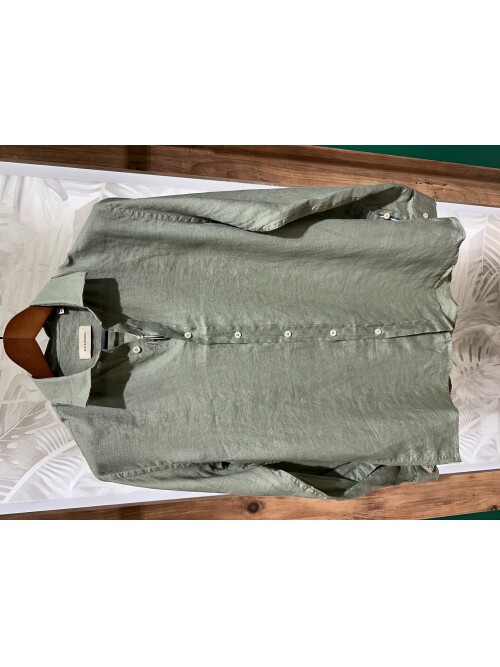 SUIT SARTORIA AÇIK YEŞİL KETEN GÖMLEK 6109