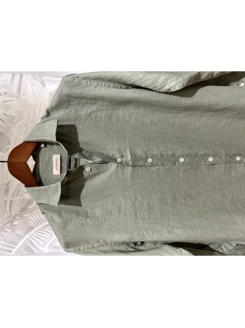 SUIT SARTORIA AÇIK YEŞİL KETEN GÖMLEK 6109