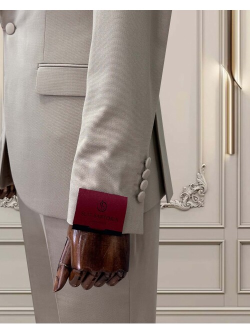 SUIT SARTORIA BEJ ÇIKMA YAKA ŞAL DAMATLIK 5072