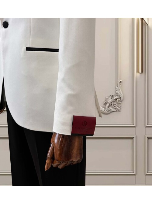 SUIT SARTORIA BEYAZ ŞAL YAKA DAMATLIK 5742