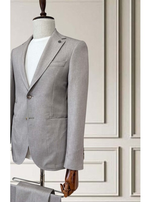 SUIT SARTORIA ÇİZGİLİ BEJ SPOR TAKIM 252213