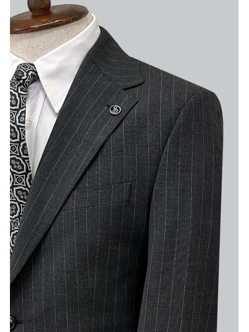 SUIT SARTORIA ÇİZGİLİ FÜME TAKIM ELBİSE 2002/50