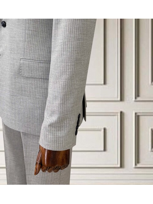 SUIT SARTORIA ÇİZGİLİ GRİ TAKIM ELBİSE 252015