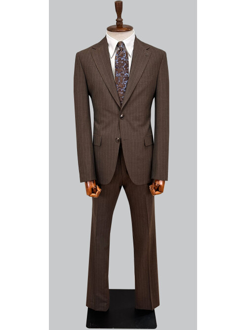 SUIT SARTORIA ÇİZGİLİ KAHVERENGİ TAKIM ELBİSE 2002/50