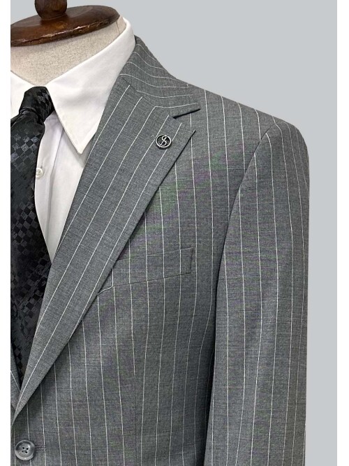 SUIT SARTORIA ÇİZGİLİ KOYU GRİ TAKIM ELBİSE 252026