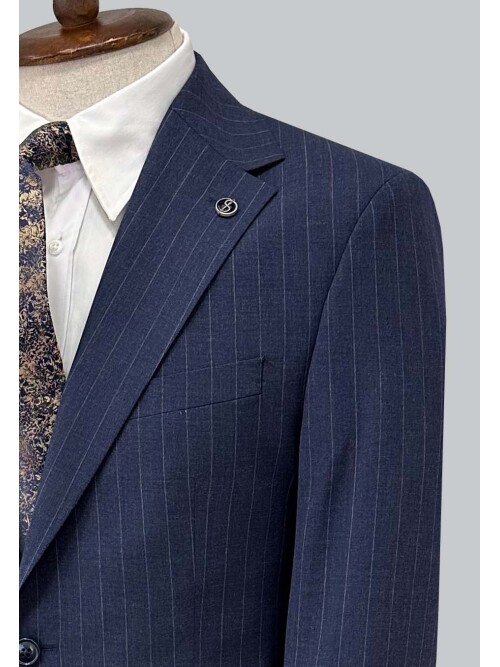 SUIT SARTORIA ÇİZGİLİ LACİVERT TAKIM ELBİSE 2002/50