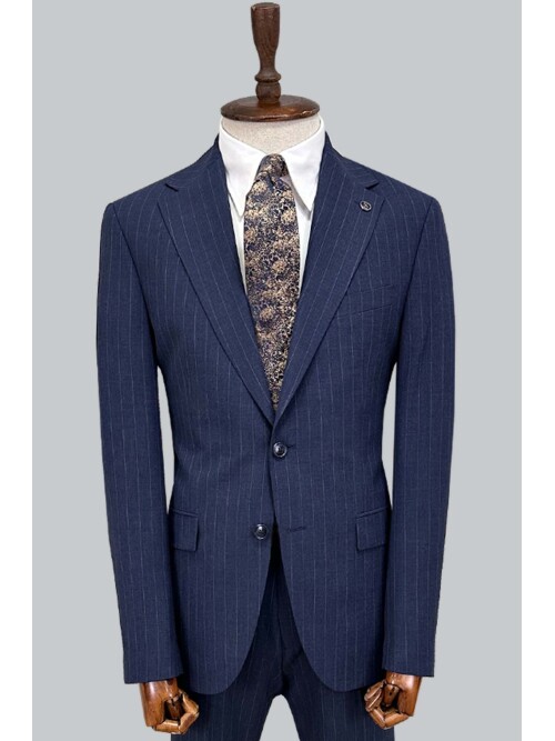 SUIT SARTORIA ÇİZGİLİ LACİVERT TAKIM ELBİSE 2002/50