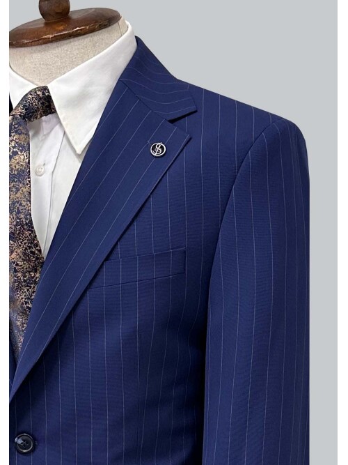 SUIT SARTORIA ÇİZGİLİ LACİVERT TAKIM ELBİSE 2002/50