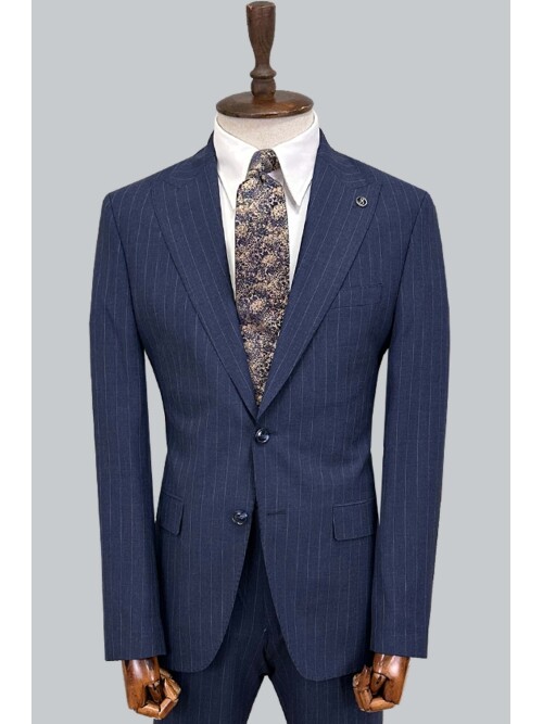 SUIT SARTORIA ÇİZGİLİ LACİVERT TAKIM ELBİSE 2002/51