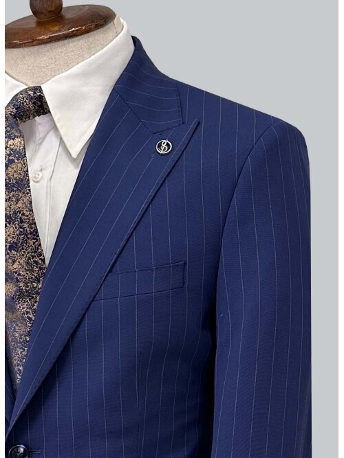 SUIT SARTORIA ÇİZGİLİ LACİVERT TAKIM ELBİSE 2002/51