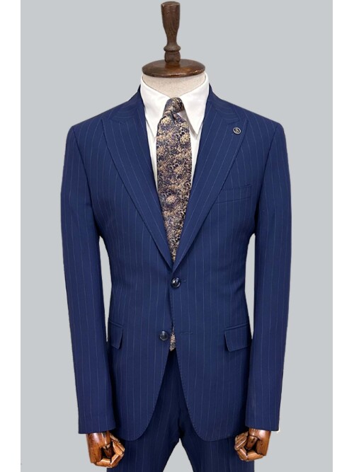 SUIT SARTORIA ÇİZGİLİ LACİVERT TAKIM ELBİSE 2002/51