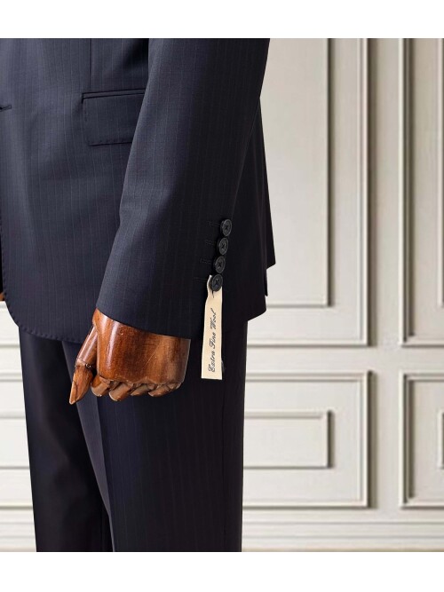 SUIT SARTORIA ÇİZGİLİ LACİVERT YÜNLÜ TAKIM 252076