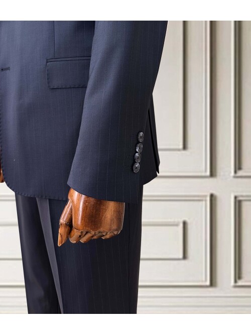 SUIT SARTORIA ÇİZGİLİ LACİVERT YÜNLÜ TAKIM 252076