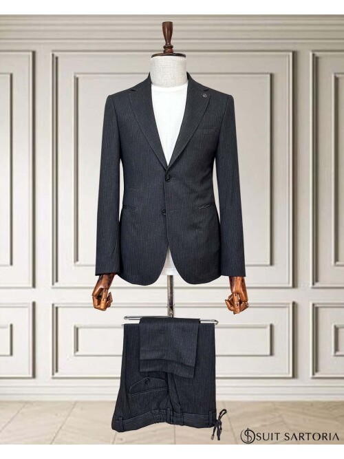 SUIT SARTORIA ÇİZGİLİ SİYAH SPOR TAKIM 252213