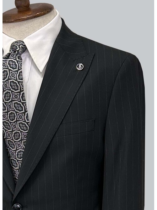 SUIT SARTORIA ÇİZGİLİ SİYAH TAKIM ELBİSE 2002/51
