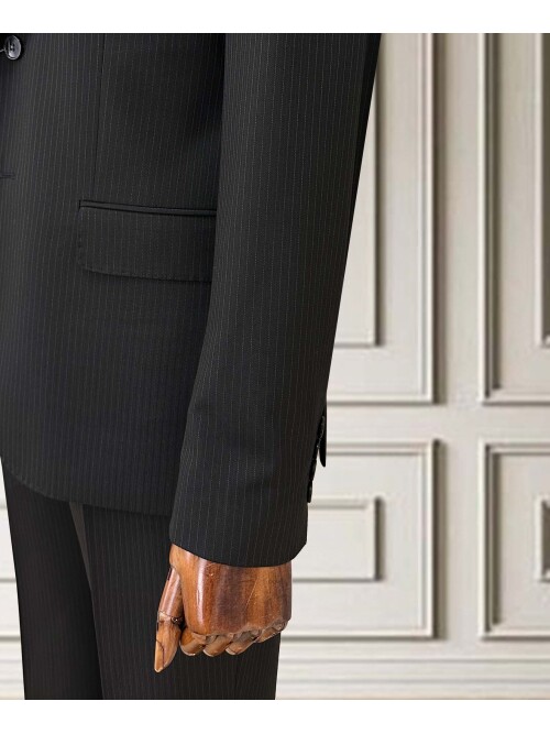 SUIT SARTORIA ÇİZGİLİ SİYAH TAKIM ELBİSE 252015