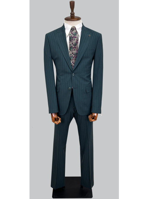 SUIT SARTORIA ÇİZGİLİ YEŞİL TAKIM ELBİSE 2002/51