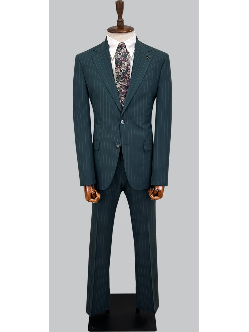 SUIT SARTORIA ÇİZGİLİ YEŞİL TAKIM ELBİSE 252026