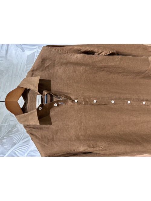 SUIT SARTORIA KAHVERENGİ KETEN GÖMLEK 6109