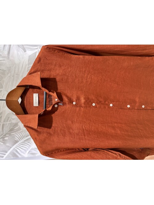 SUIT SARTORIA KİREMİT KETEN GÖMLEK 6109