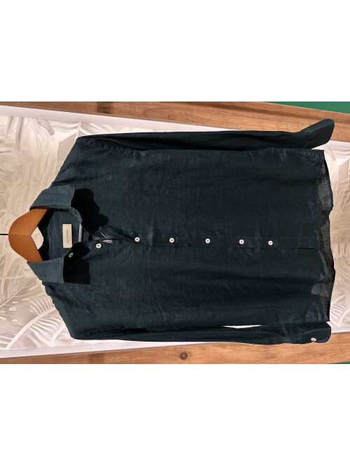 SUIT SARTORIA KOYU YEŞİL KETEN GÖMLEK 6109