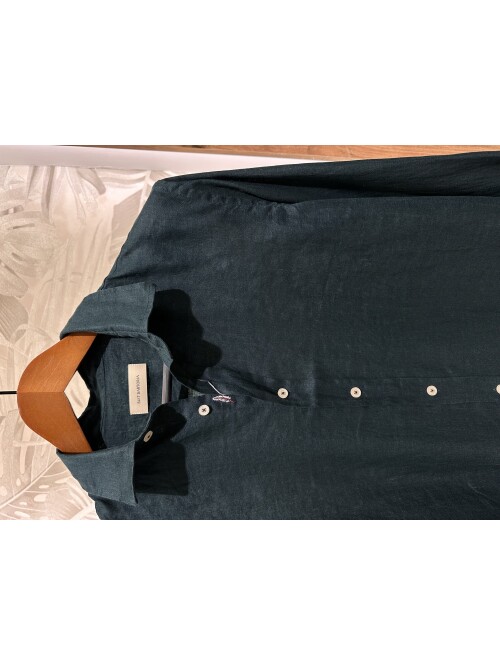 SUIT SARTORIA KOYU YEŞİL KETEN GÖMLEK 6109