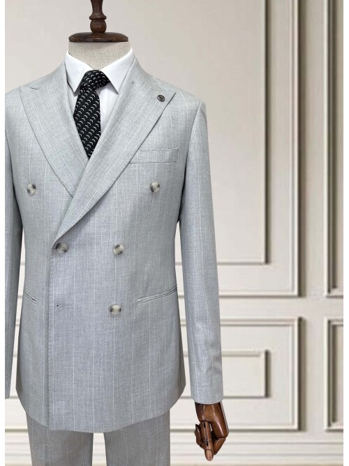 SUIT SARTORIA KRUVAZE ÇİZGİLİ AÇIK GRİ TAKIM ELBİSE 252098