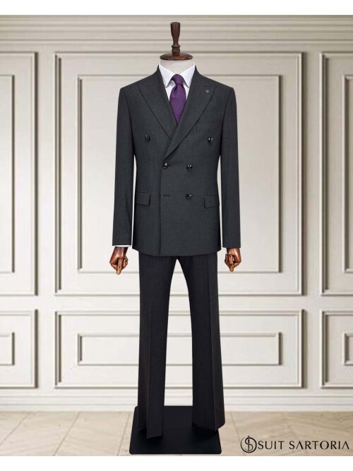 SUIT SARTORIA KRUVAZE ÇİZGİLİ FÜME TAKIM 2002/48