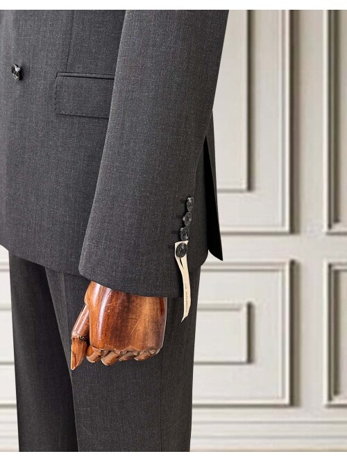 SUIT SARTORIA KRUVAZE ÇİZGİLİ FÜME TAKIM 2002/48