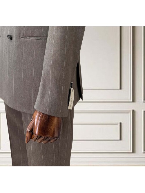 SUIT SARTORIA KRUVAZE ÇİZGİLİ KAHVERENGİ TAKIM ELBİSE 252098