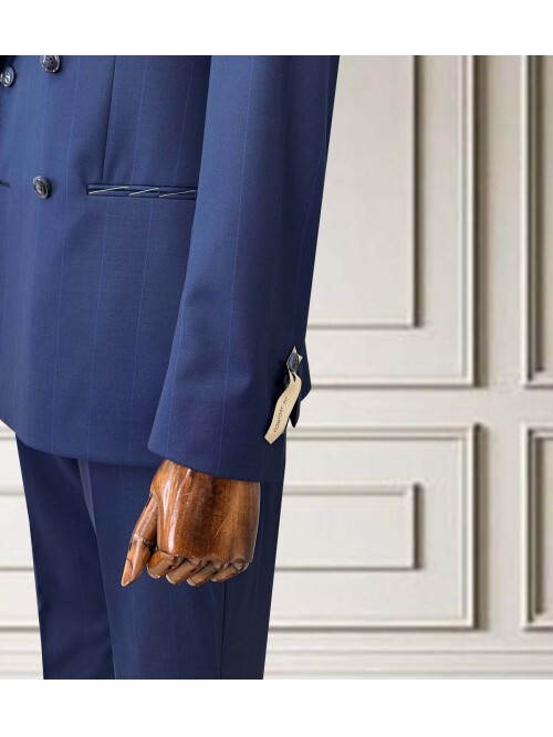 SUIT SARTORIA KRUVAZE ÇİZGİLİ MAVİ TAKIM ELBİSE 252098