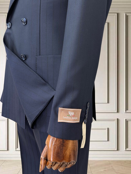 SUIT SARTORIA LACİVERT ÇİZGİLİ KRUVAZE TAKIM 252101