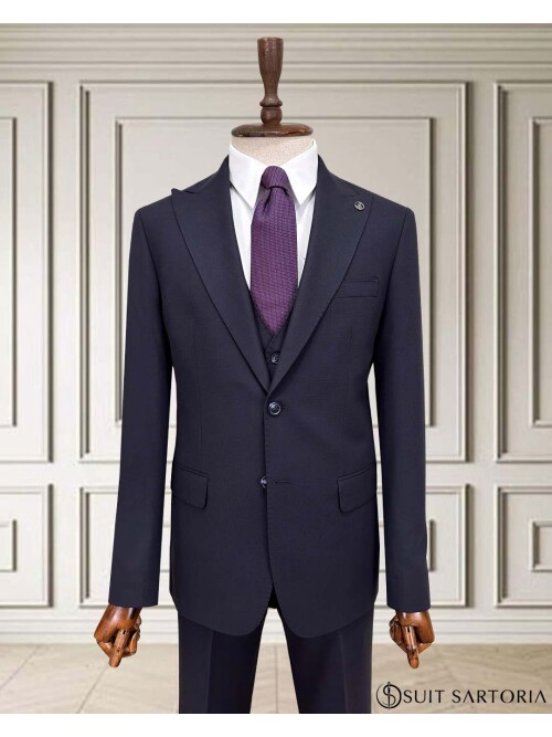 SUIT SARTORIA LACİVERT YELEKLİ TAKIM ELBİSE 252014